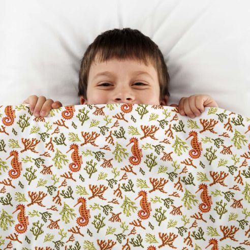 Couverture thérapeutique originale - Housse en coton hippocampe