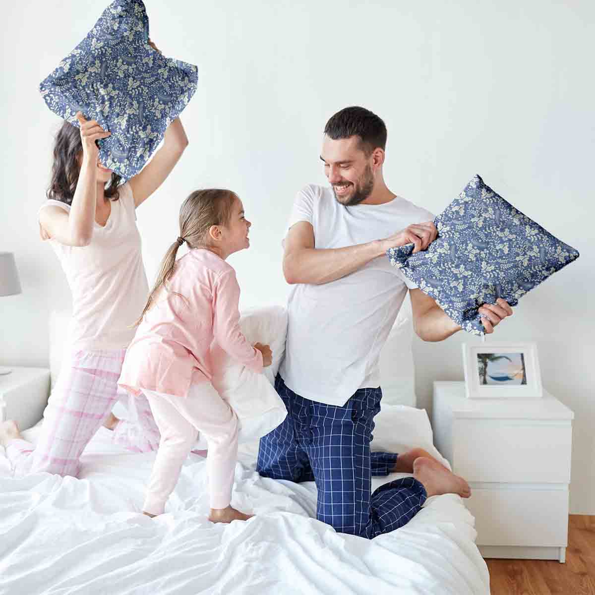 Coussin de santé bleu Noël