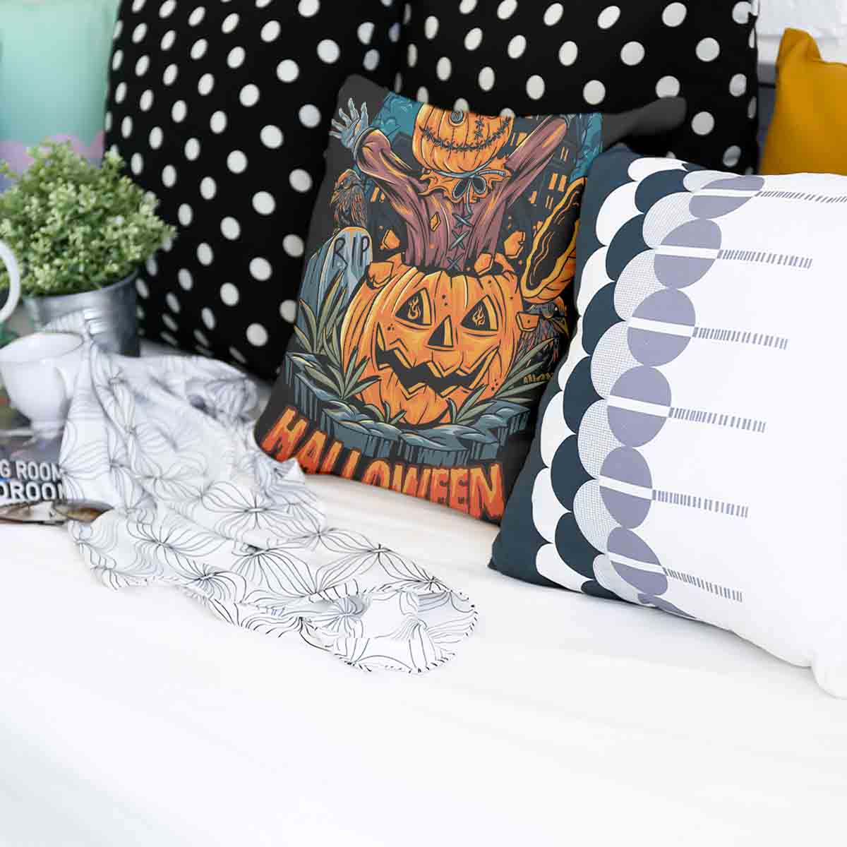 Coussin de santé Halloween Citrouille