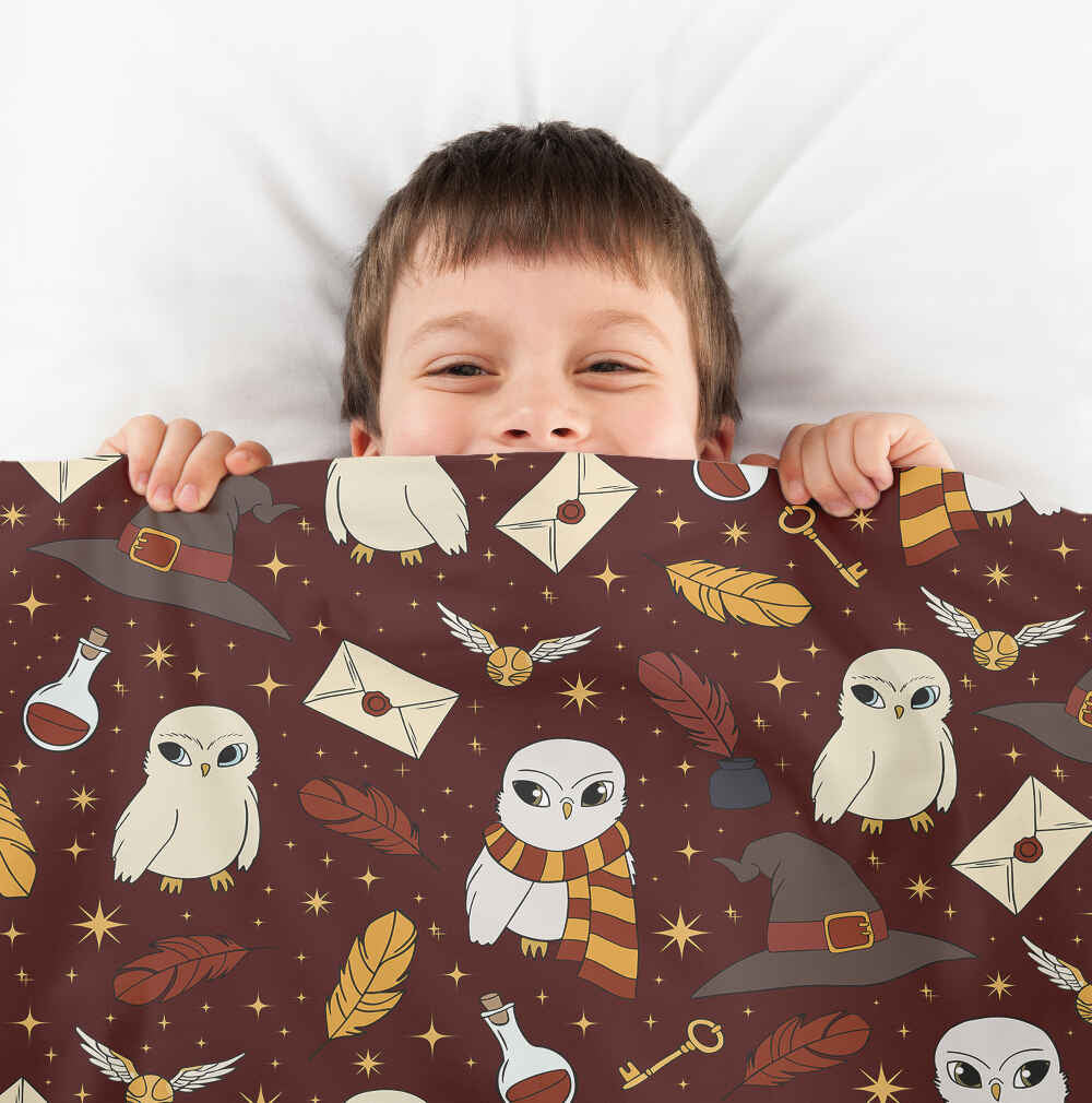 Couverture thérapeutique originale - Housse en coton marron Hedwig