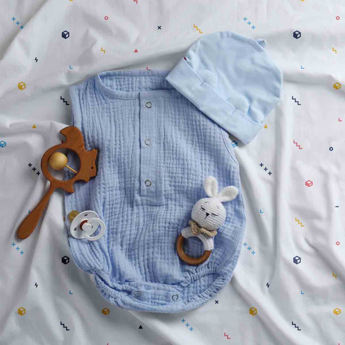 Original Therapiedecke - Ensemble de literie en coton Blanc avec formes multicolores