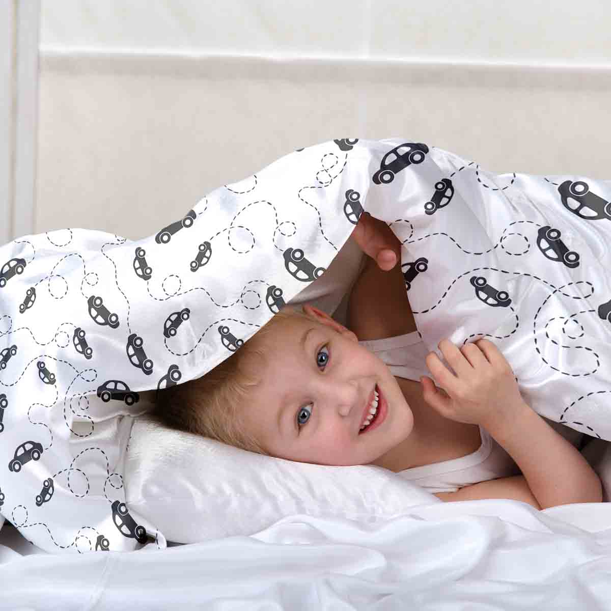 Original Therapiedecke - Ensemble de literie en coton avec voitures noires