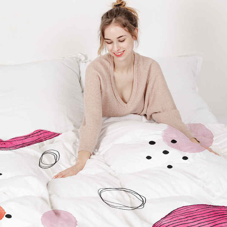 Original Therapiedecke - Ensemble de literie en coton cercles abstraits