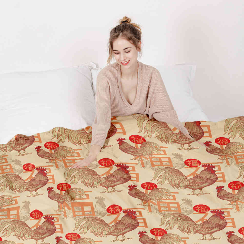 Original Therapiedecke - Ensemble de literie en coton Coq chinois