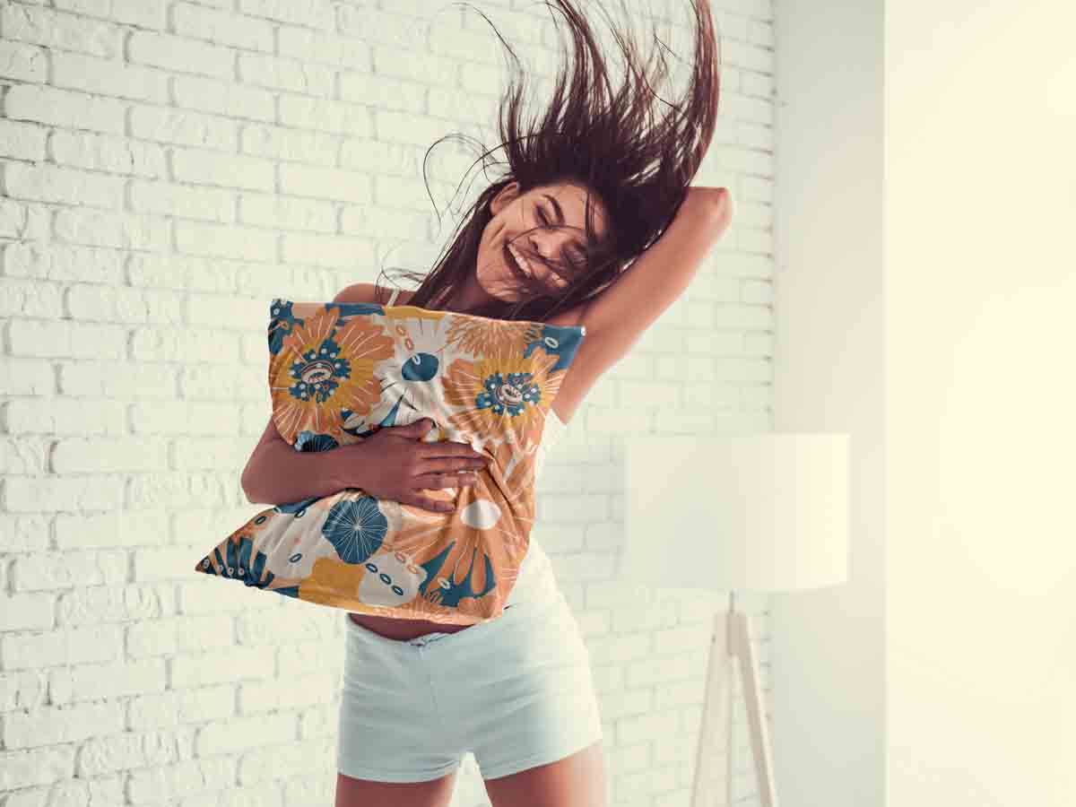 Coussin de santé avec fleurs de gerbera