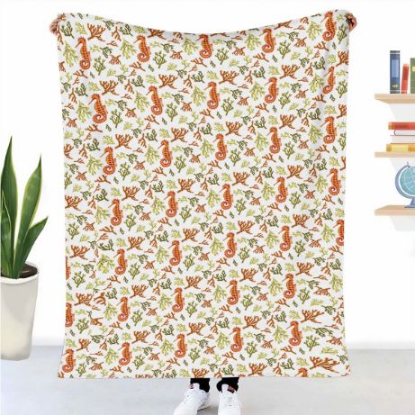 Couverture thérapeutique originale - Housse en coton hippocampe