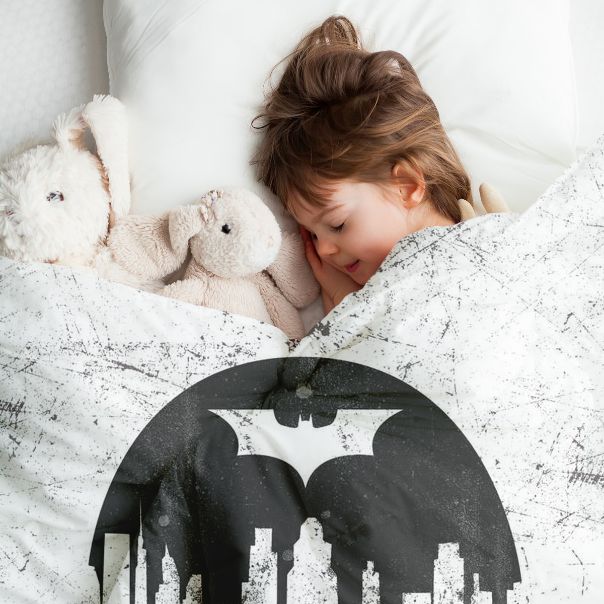 Couverture thérapeutique originale - Housse en coton gris Batman